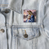 Gesegnete Jungfrau Mary - Mutter des Gottes Button (Beispiel)