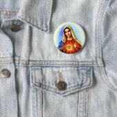Gesegnete Jungfrau Mary - Mutter des Gottes Button (Beispiel)
