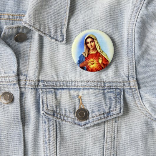 Gesegnete Jungfrau Mary - Mutter des Gottes Button (Beispiel)