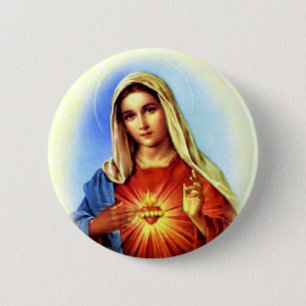 Gesegnete Jungfrau Mary - Mutter des Gottes Button