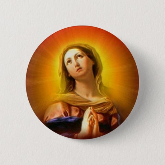 Gesegnete Jungfrau Mary - Mutter des Gottes Button (Vorderseite)