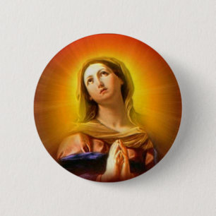 Gesegnete Jungfrau Mary - Mutter des Gottes Button