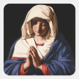 Gesegnete Jungfrau Mary - Mutter Gottes Quadratischer Aufkleber