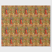 Gesegnete Jungfrau Mary Mutter Jesus Guadalupe Spa Geschenkpapier (Flach)