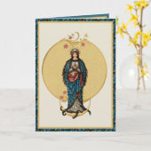 Gesegnete Jungfrau Mary Mutter katholische Religiö Karte (Gelbe Blume)