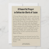 Gesegnete Jungfrau Mary Punch the Devil in the Fac Dankeskarte (Rückseite)