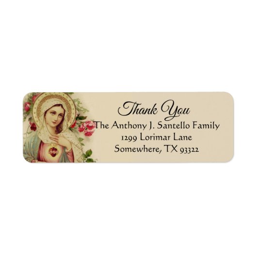 Gesegnete Jungfrau Mary ReligiousDanke (Vorne)