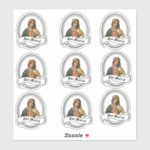 Gesegnete Jungfrau Mary Sorrowful Mutter Religious Aufkleber