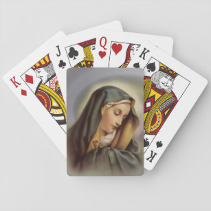 Gesegnete Jungfrau Mary Spielkarten