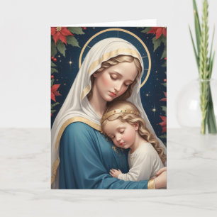 Gesegnete Jungfrau Mary Traditionell katholisch Feiertagskarte
