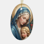 Gesegnete Jungfrau Mary Traditionell katholisch Keramik Ornament (Links)