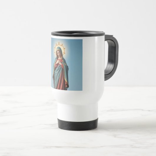 Gesegnete Jungfrau Mary Travel Mug Reisebecher (VorderseiteRechts)