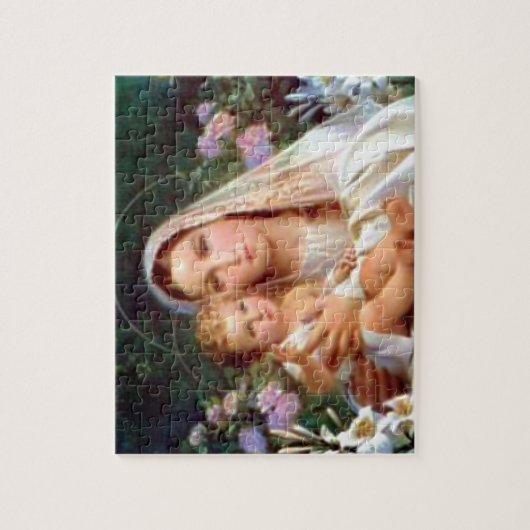 Gesegnete Jungfrau Mary und Säuglings-Kind Jesus Puzzle (Vertikal)