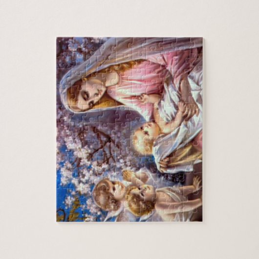 Gesegnete Jungfrau Mary und Säuglings-Kind Jesus Puzzle (Vertikal)