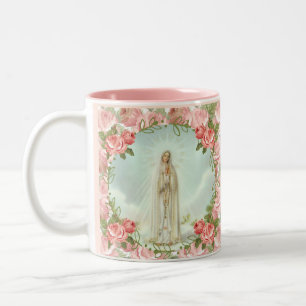 Gesegnete Jungfrau Mary unsere Dame von Fatima Zweifarbige Tasse