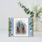 Gesegnete Jungfrau Mary Weihnachtspostkarten Feiertagspostkarte (Stehend Vorderseite)