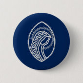 Gesegnete Jungfrau Mary, weiße Spitze, marineblau Button (Vorderseite)