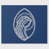 Gesegnete Jungfrau Mary, weiße Spitze, marineblau Geschenkpapier (Flach)