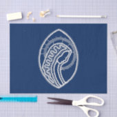 Gesegnete Jungfrau Mary, weiße Spitze, marineblau Seidenpapier (Handwerk)