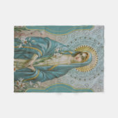 Gesegnete Jungfrau-Mutter Mary mit Lilien Fleecedecke (Vorderseite (Horizontal))