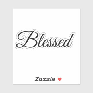 Gesegnete Kalligrafie moderne Typografie elegant Aufkleber