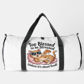 Gesegnete Katzen Pizza Keine Sorge Duffle Bag (Rückseite)
