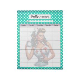 Gesegnete Krankenpflegerin_ Wochenübersicht Notizblock