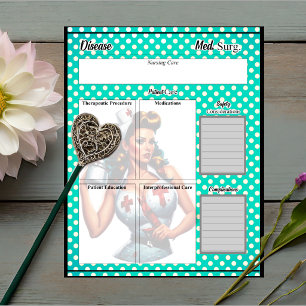 Gesegnete Krankenschwester Pinup_ Krankheit Temp 2 Notizblock