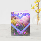 GESEGNETE LEBEN-KLEINE GRUSS-KARTE KARTE (Gelbe Blume)