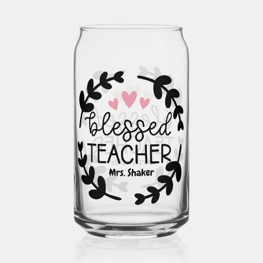 Gesegnete Lehrerin Individuelle Name Lehrerin Wert Dosenglas (Vorderseite)