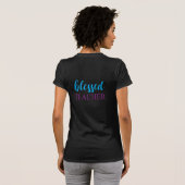 Gesegnete Lehrerin Typografie T-Shirt (Schwarz voll)