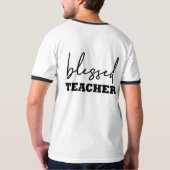 Gesegnete Lehrerin Typografie T-Shirt (Schwarz voll)