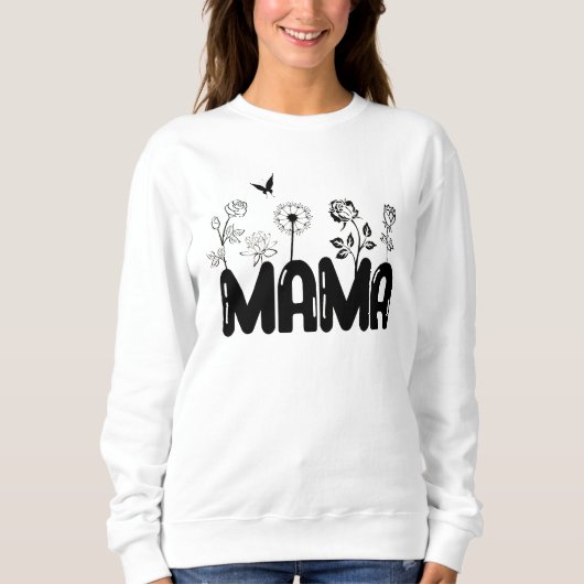 Gesegnete Mama-Blume Sweatshirt (Vorderseite)