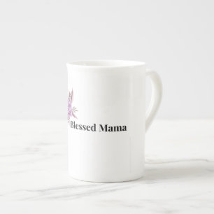 Gesegnete Mama Blumenkaffeetasse Porzellantasse