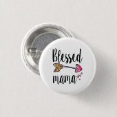 Gesegnete Mama Button (Vorne & Hinten)