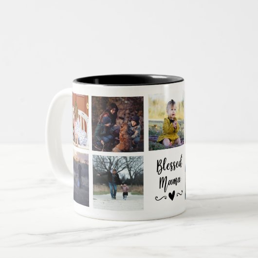 Gesegnete Mama Custom Foto Tasse (Vorderseite Links)