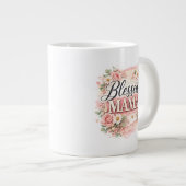 Gesegnete Mama Floral Jumbo-Tasse (Vorderseite Rechts)