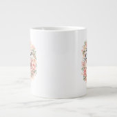 Gesegnete Mama Floral Jumbo-Tasse (Vorderseite)