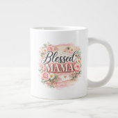 Gesegnete Mama Floral Jumbo-Tasse (Rechts)