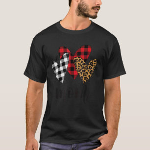 Gesegnete Mama Leopard Mama Buffalo Plaid Mama Wei T-Shirt