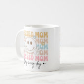 "Gesegnete Mama" Muttertag Pastel farbig Hippie Kaffeetasse (Vorderseite Links)