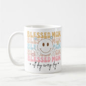 "Gesegnete Mama" Muttertag Pastel farbig Hippie Kaffeetasse (Links)