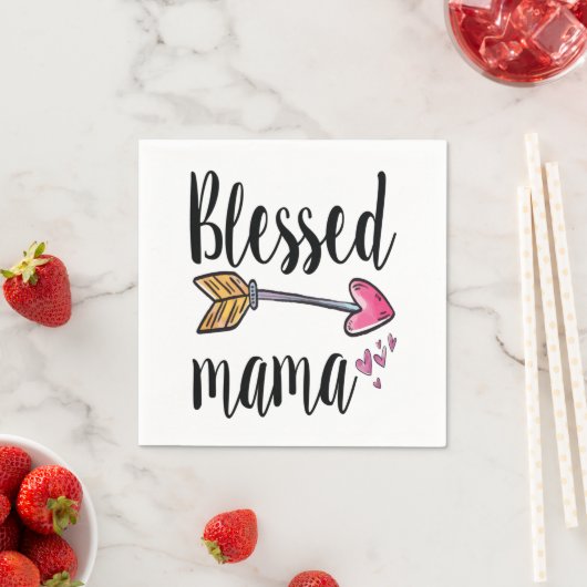 Gesegnete Mama Muttertag Serviette (Beispiel)