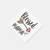 Gesegnete Mama Muttertag Serviette (Ecke)