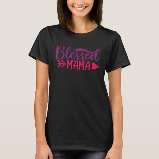Gesegnete Mama Mutti Mutter Bekleidung T-Shirt (Vorderseite)