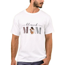 Gesegnete Mama Personalisiert Foto T - Shirt