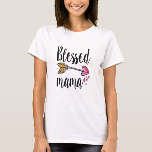 Gesegnete Mama Pfeil Rosa Herzen Geschenk für Mama T-Shirt