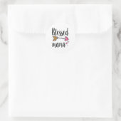 Gesegnete Mama Runder Aufkleber (Tasche)