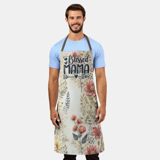 Gesegnete Mama über Printmedien Schürze (Getragen)