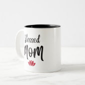 Gesegnete Mama Zweifarbige Tasse (Vorderseite Links)